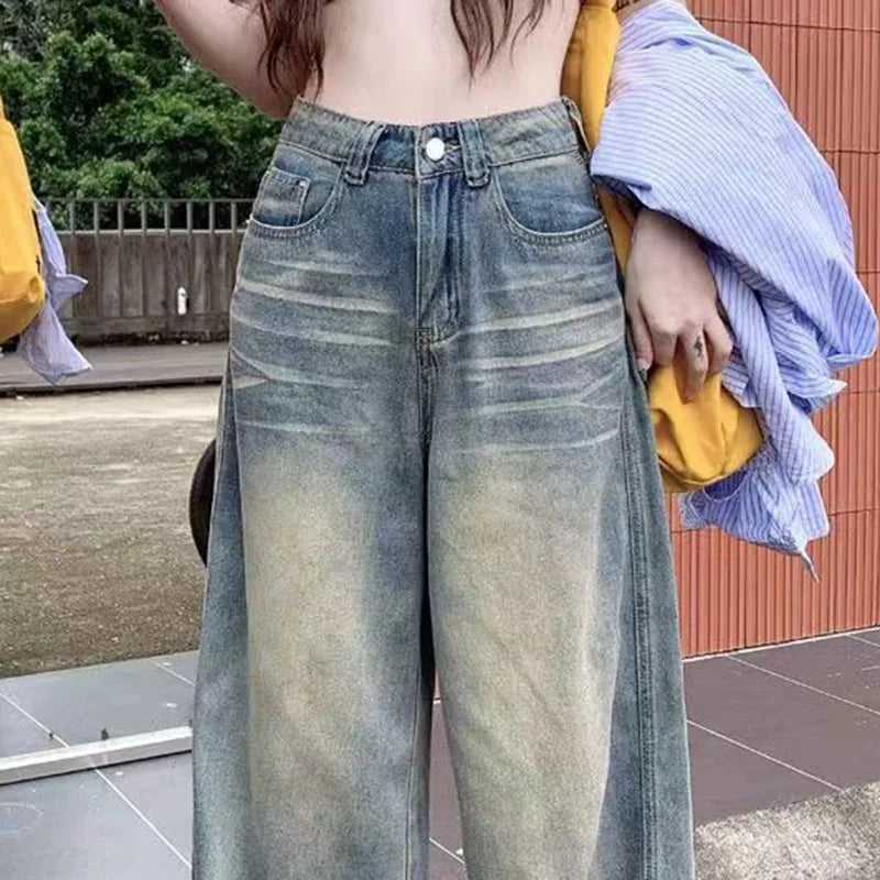 Y2K Denim High Waist Baggy Jeans