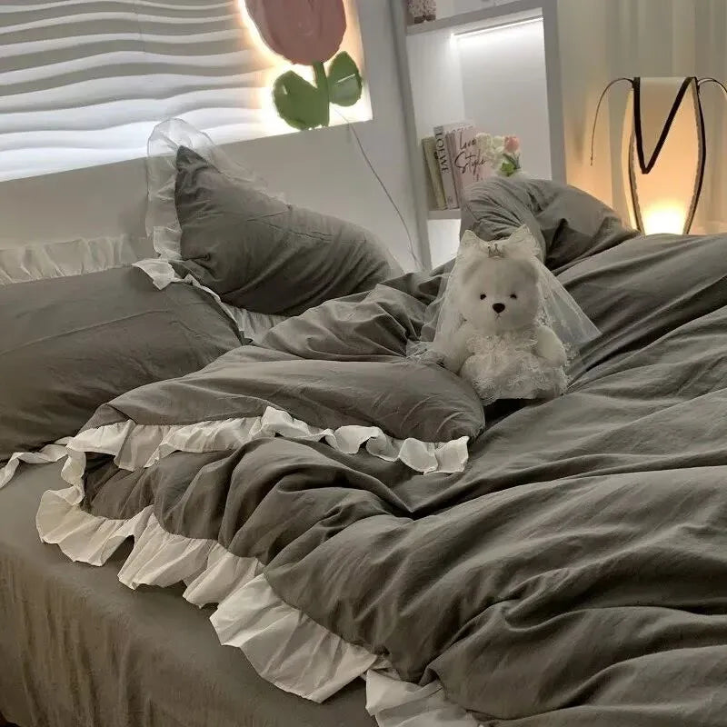 Ruffle Lace Princess Style Bedding Sets