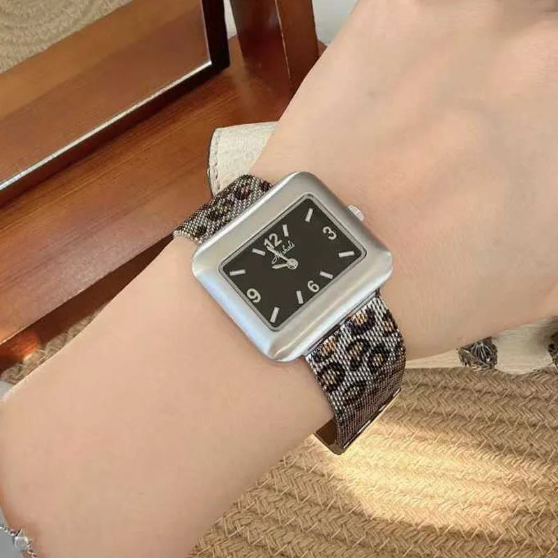 Leopard Print Strap Women's Watch