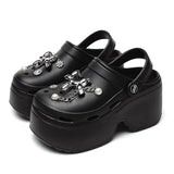 Cyberpunk Women's Shiny Platform Crocs