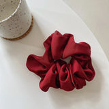 Elastic Silk Solid Color Ponytail Holder