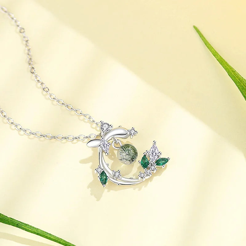 Silver Forest Green Accessory Set
