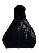 Retro Striped Loose Zipper Hoodie Shirt