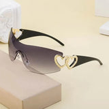 Y2K Conjoined Heart Glasses