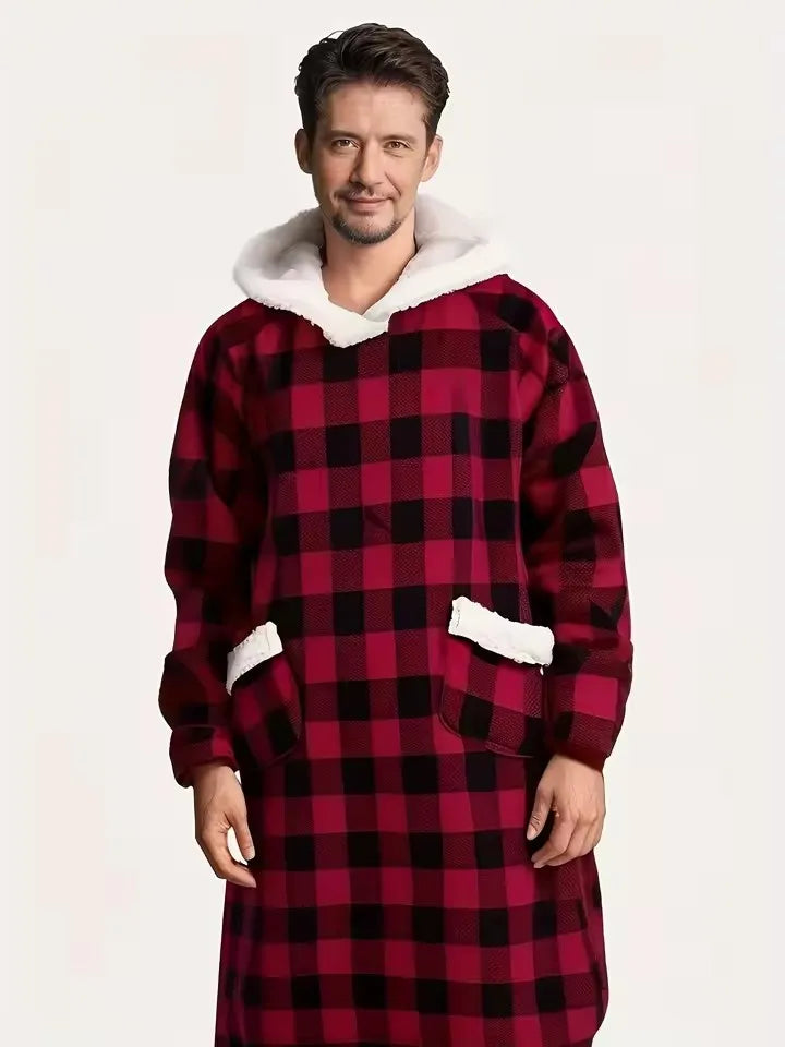 Christmas Flannel Hooded Blanket Pyjamas