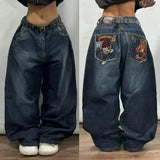 Y2K Black Wide-leg Women's Jeans