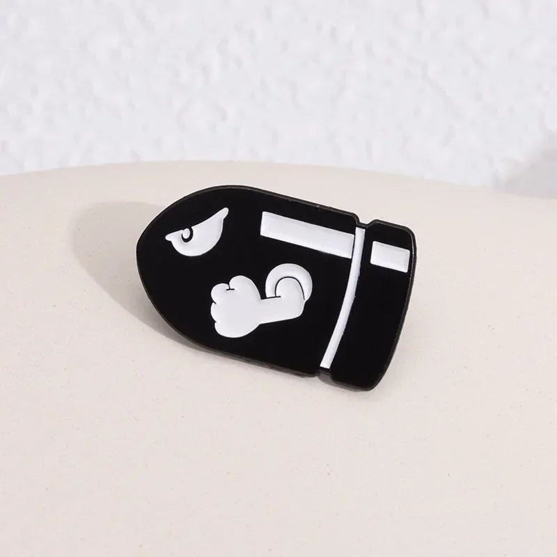 Black Bullet Styling Enamel Pin