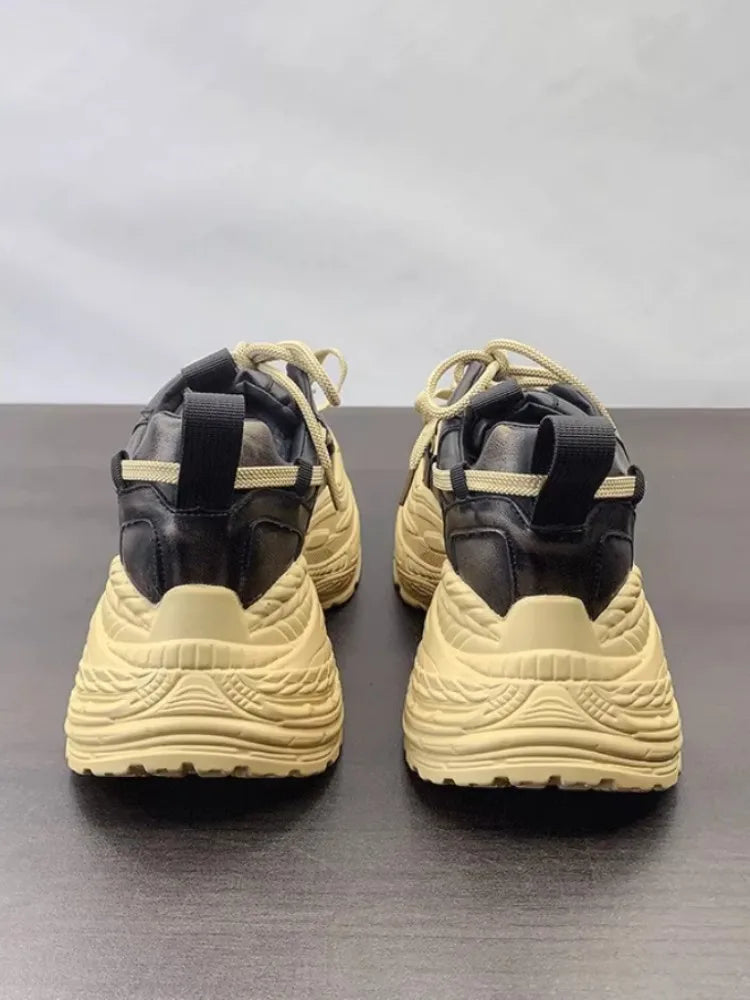 Chunky Platform Round Toe Pumps Sneakers
