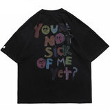Rainbow Heart Angels Print Oversize T-Shirt