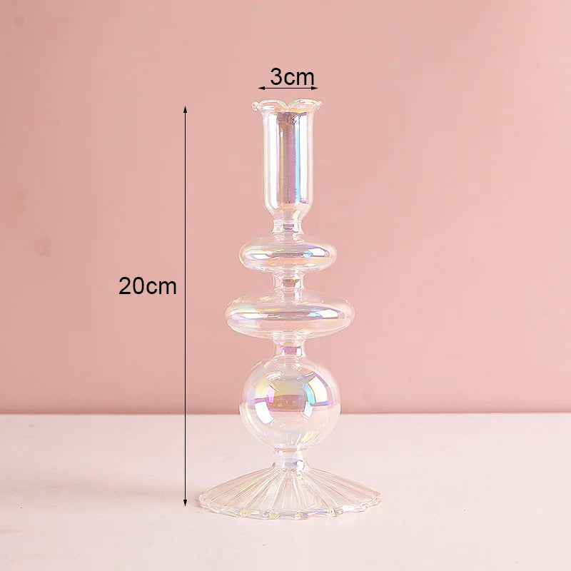 Taper Glass Candlestick Holder