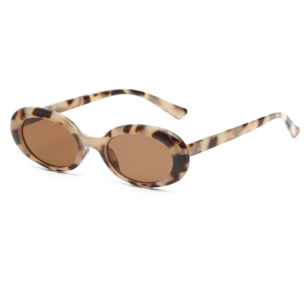 Retro Oval Small Frame Gothic Sunglasses