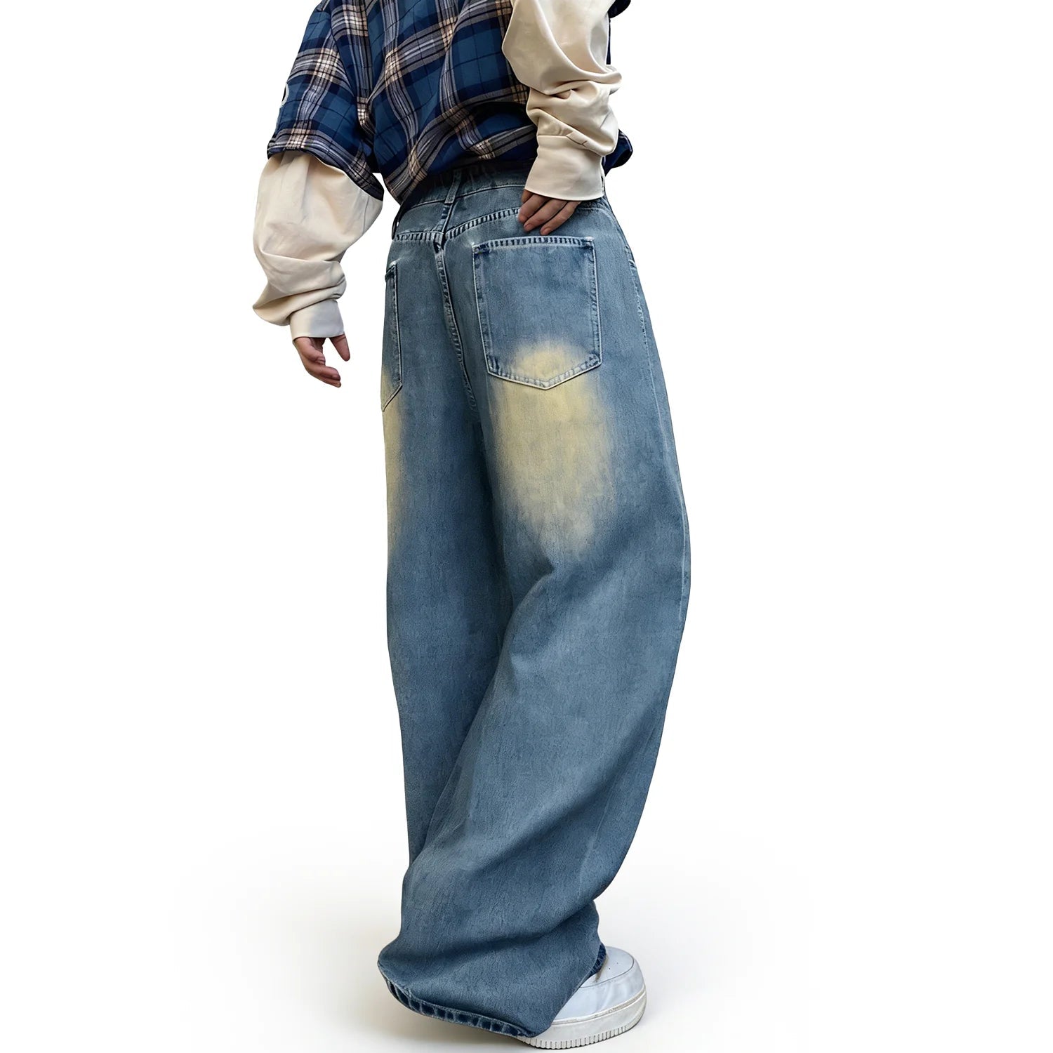 Embroidery Flower Straight Leg Jeans