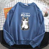 I Don't Give A Meow Cat Print Sweatshirt