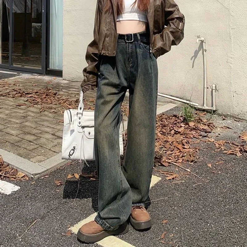 Warm Wide Leg Thermal Jeans