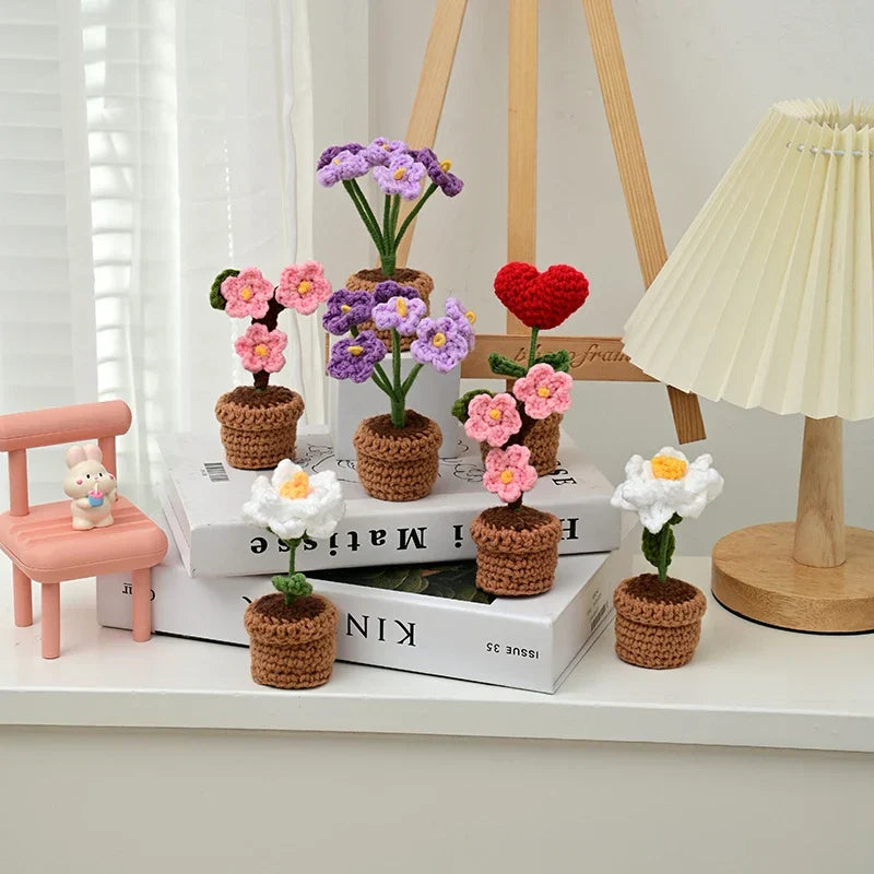 Crochet Handmade Knitted Tulip Flowers