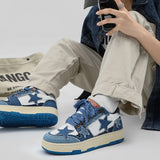 Retro Star Denim Skater Shoes