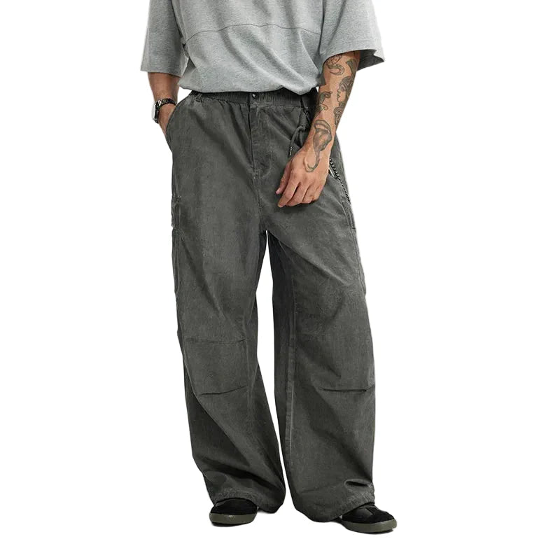 Vintage Washed Gray Cargo Pants