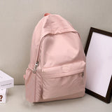 Solid Color School Backpack
