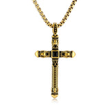Y2K Stainless Steel Gothic Cross Pendant Necklace