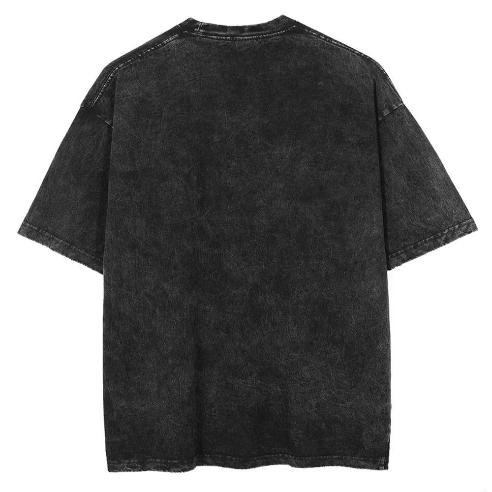 Retro Washed Dotted Graphic T-Shirt