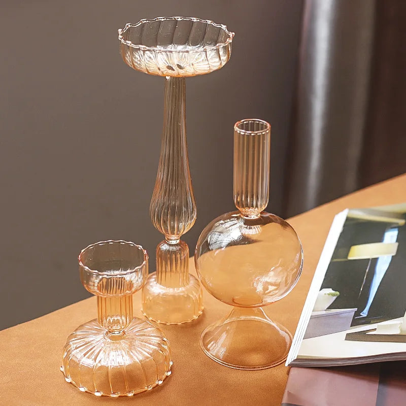 Blue Candle Holder Vase