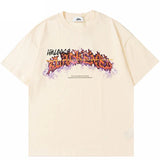 T-Shirt mit Blitz- und Buchstabenprint