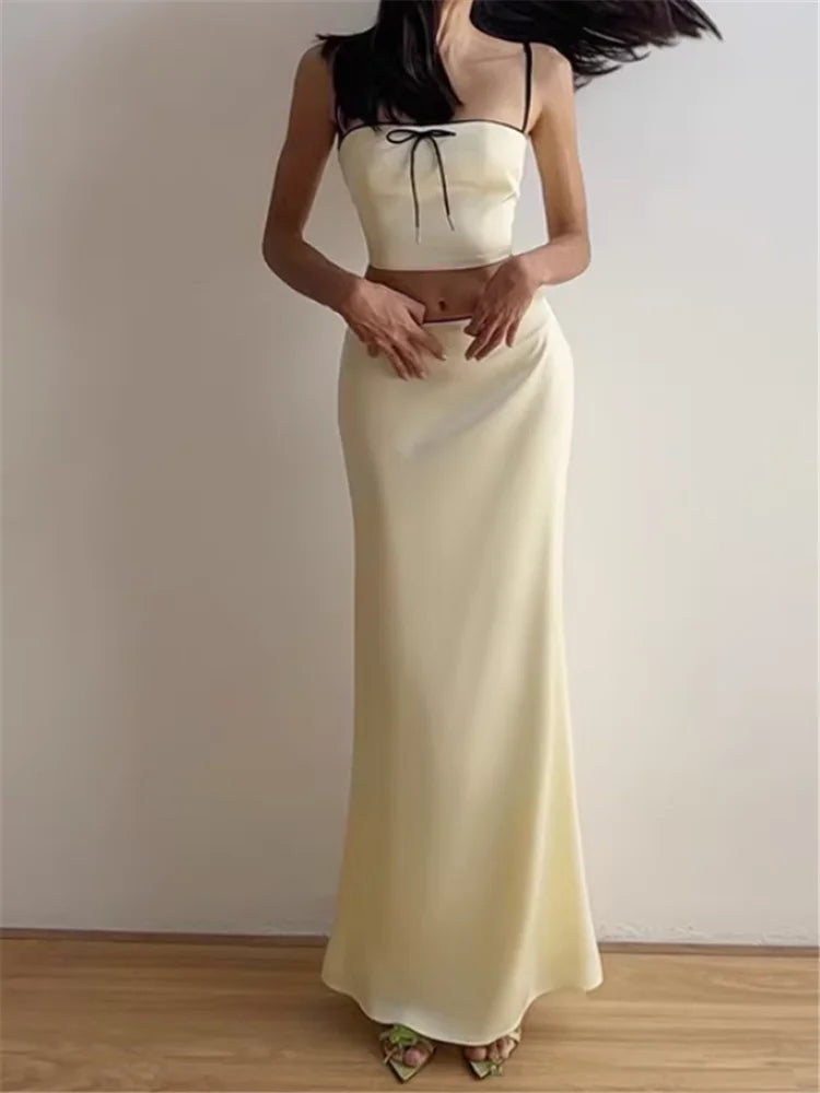 Y2K Maxi Skirt & Top Set