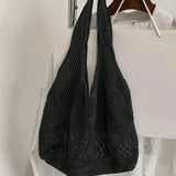 Hollow Out Woven Knitted Shoulder Bag