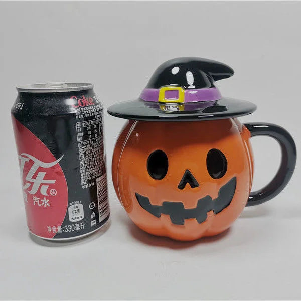 Pumpkin in Witch Hat Ceramic Mug