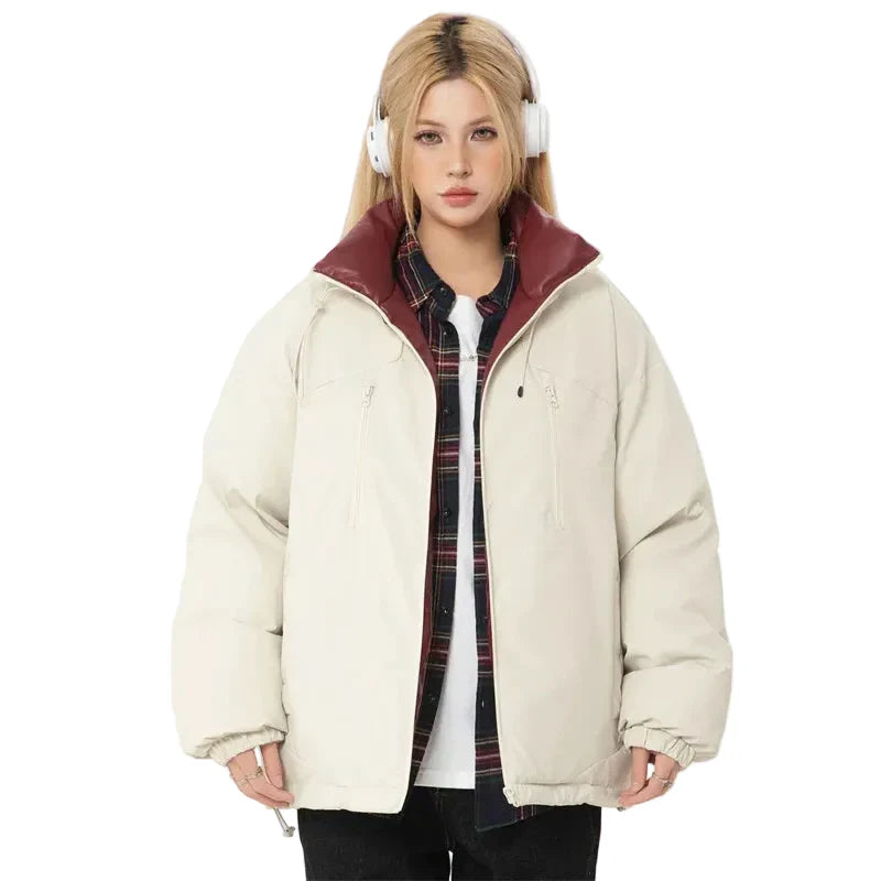 Heavy High Collar Winter Puffer Jacket