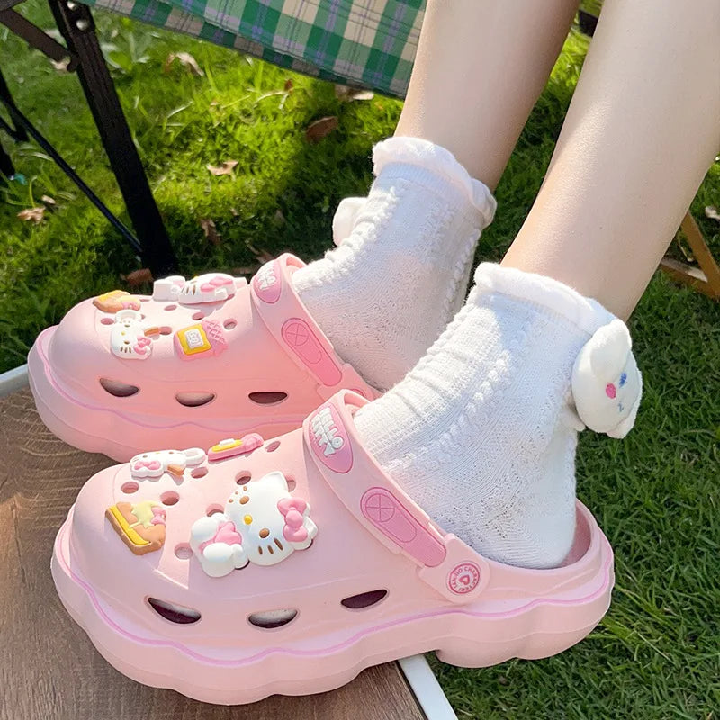 Cute Hello Kitty Soft Girl Crocs