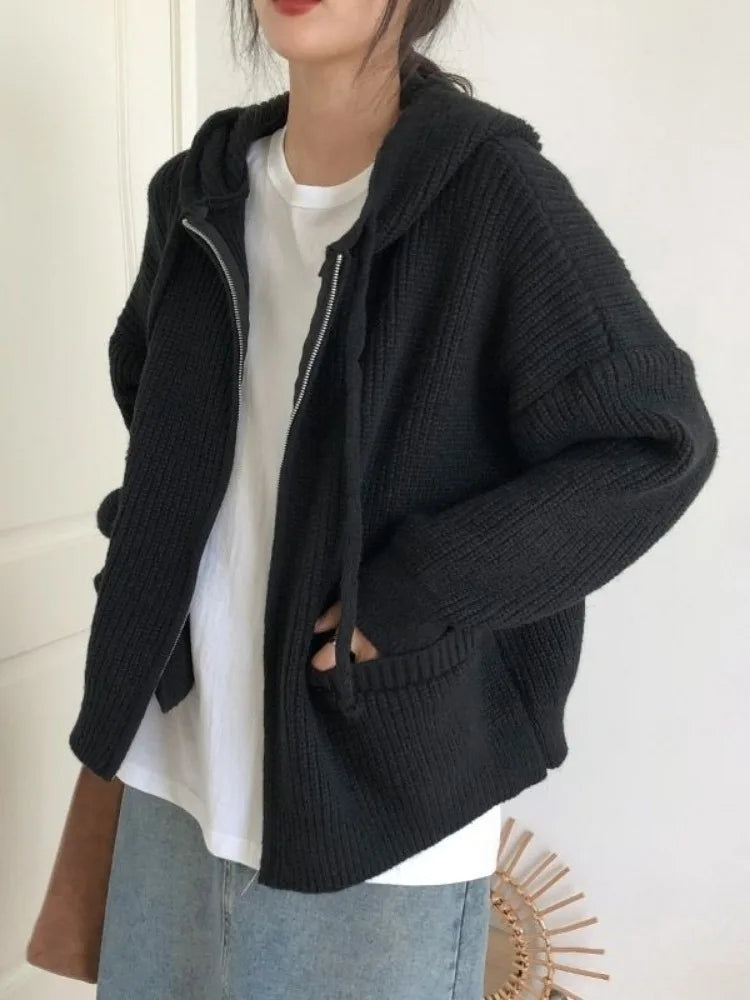 Chunky Knitted Hooded Sweater