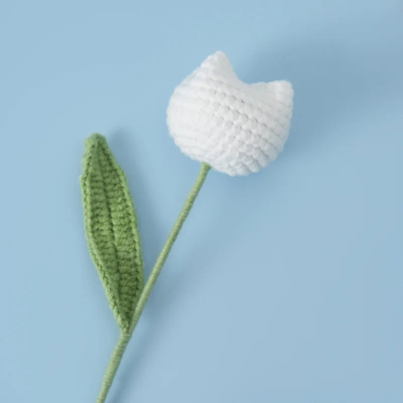 Vintage Tulips Crochet Flowers Handmade