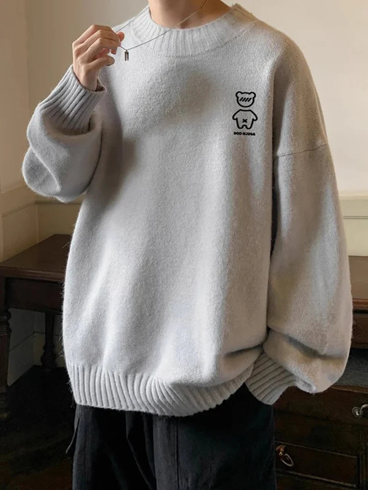 Y2K Bear Soft Boy Sweater