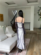 Grunge-Marmor-Maxikleid