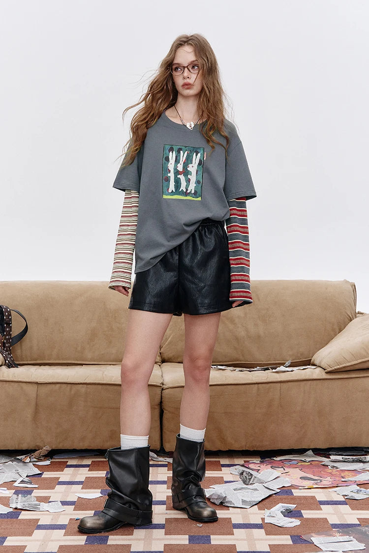 Autumn Layered Long Sleeve T-shirt