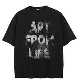 Camiseta vintage gráfica de letras de graffiti