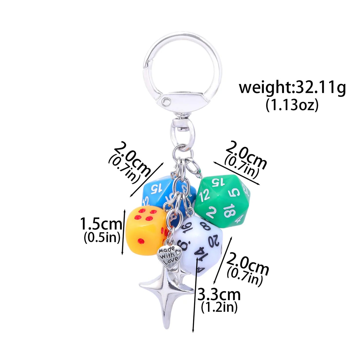 Y2k Dice Billiards Keychain