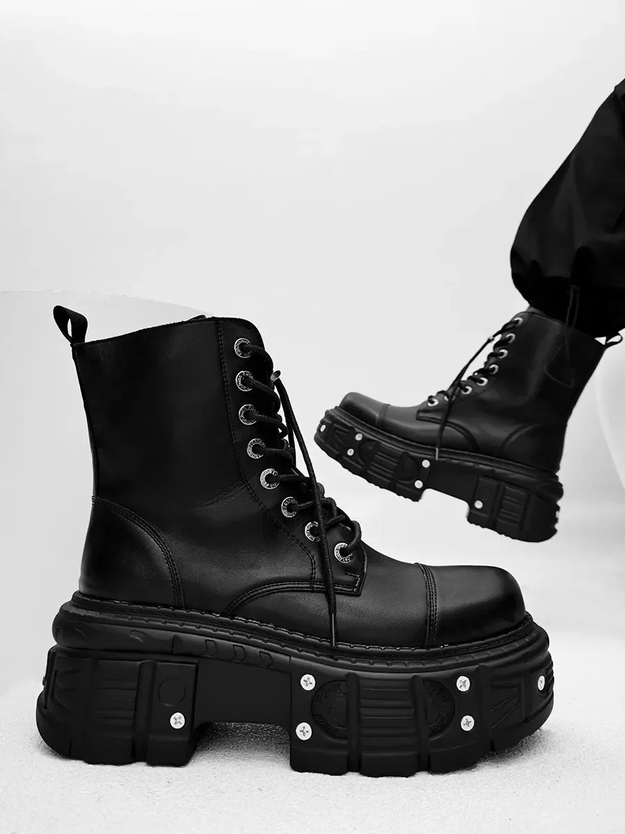 Cyberpunk Platform Thick Sole Boots