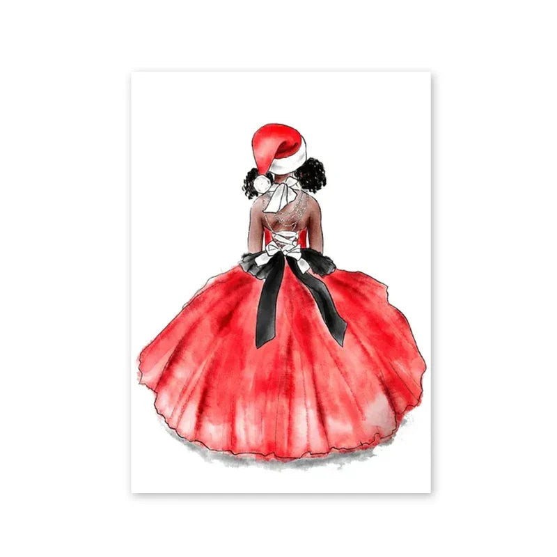 Merry Christmas Cartoon Santa Poster