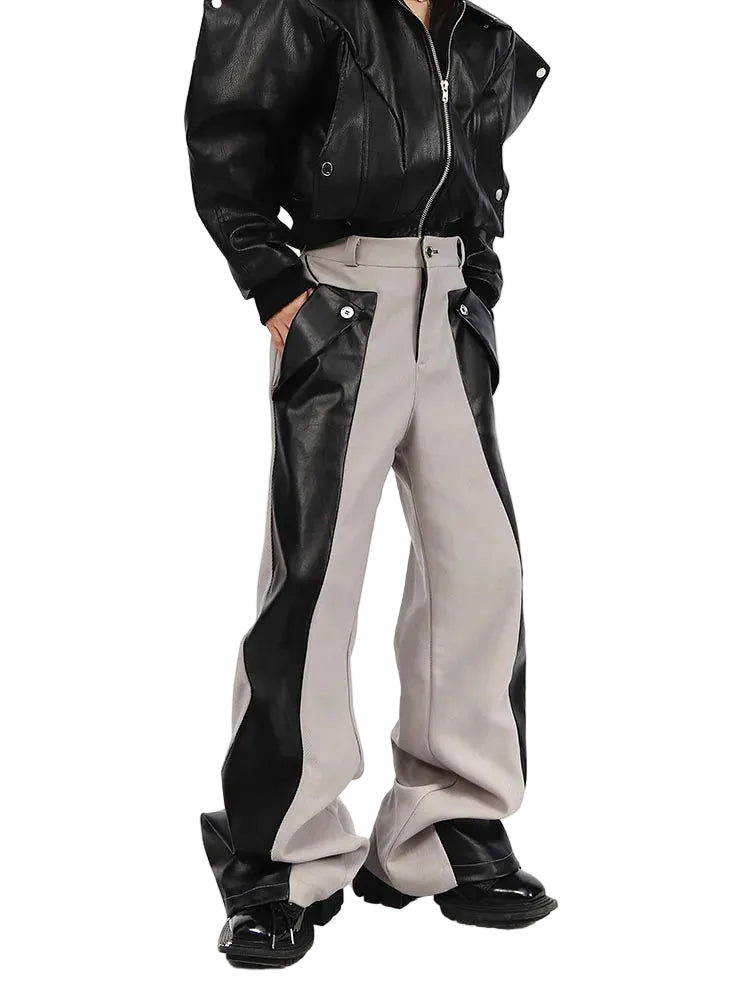 Y2K Cyber Faux Leather Pants