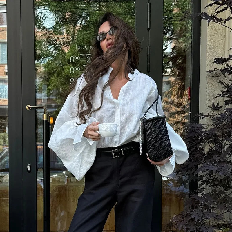 White Old Money Women Shirt