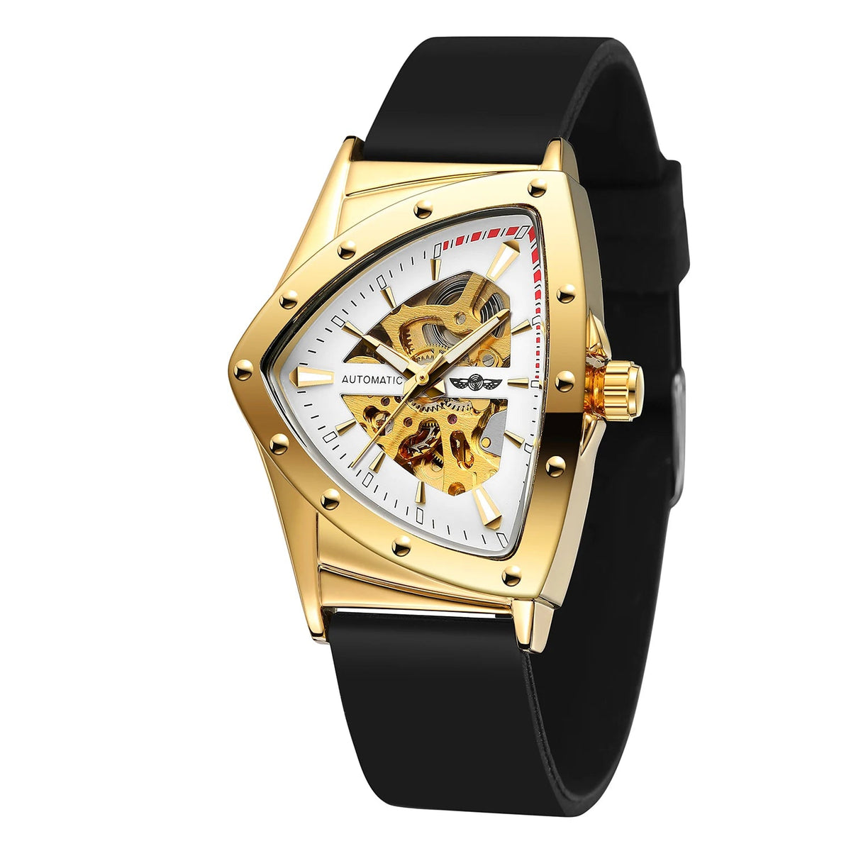 Luxury Triangle Steel Skeleton Automatic Watch