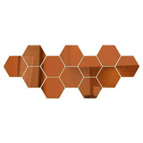 Hexagon 3D Mirror Wall Sticker