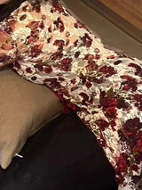 Camisa Jacquard Acampanada de Manga Larga