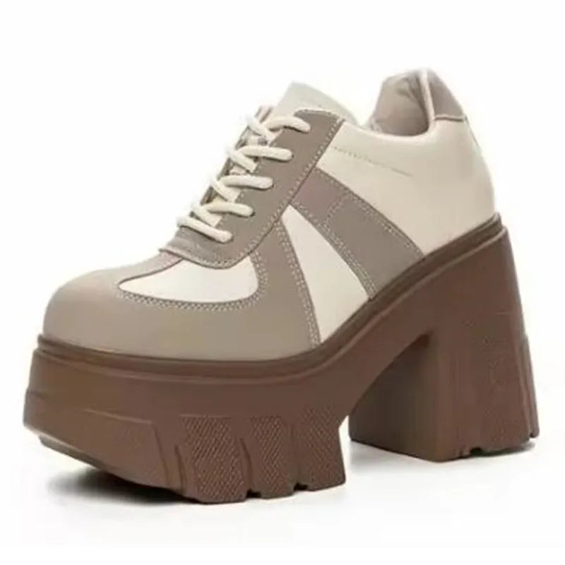 Color Block High Heels Shoes