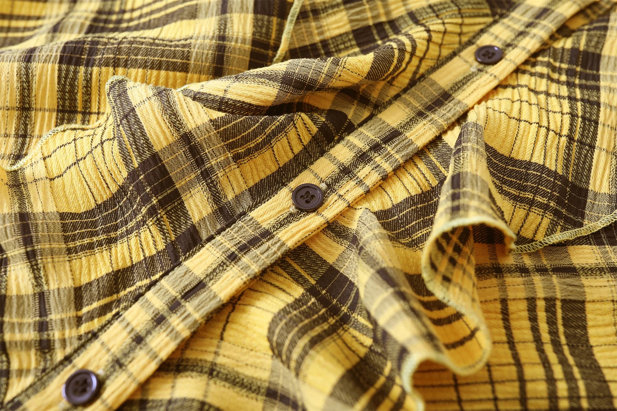 Japanese Y2k Plaid Yellow Tank Top