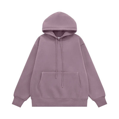 Sudadera con capucha extragrande lisa de color liso