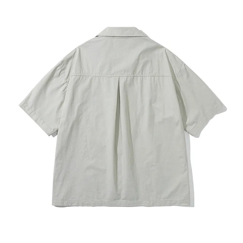 Vintage Cuban Collar Loose Fit Shirt