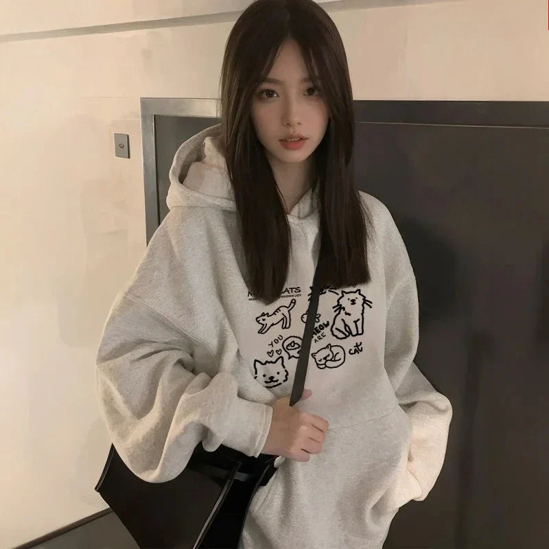Sudadera con capucha "La vida de los gatos"